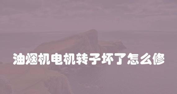 电机坏了，如何修理新飞油烟机（解决新飞油烟机电机故障的实用方法）  第2张