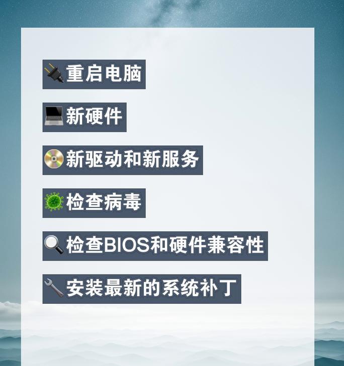 网络显示器出现蓝屏错误？如何快速解决？  第2张